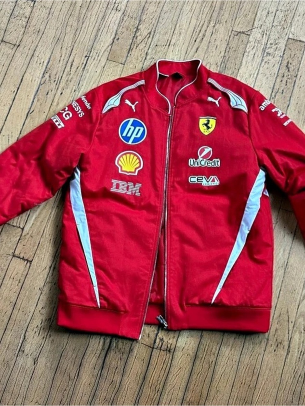 Puma Scuderia Ferrari Driver's Bomber Jacket Red